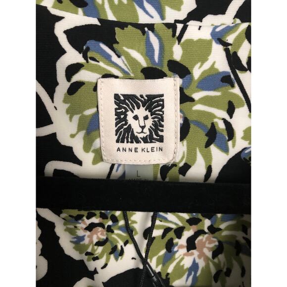 Anne Klein Women's Size Large Floral Printed Cowl Neck Top NEW - Picture 2 of 8